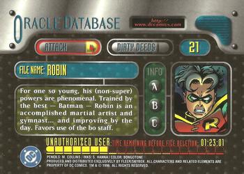 1996 SkyBox DC Outburst: Firepower #21 Robin Back