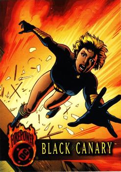 1996 SkyBox DC Outburst: Firepower #67 Black Canary Front