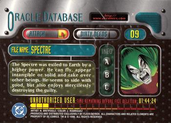 1996 SkyBox DC Outburst: Firepower #9 Spectre Back