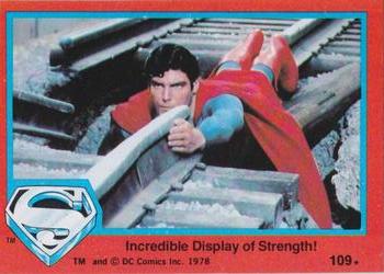 1978 Topps Superman: The Movie #109 Incredible Display of Strength! Front