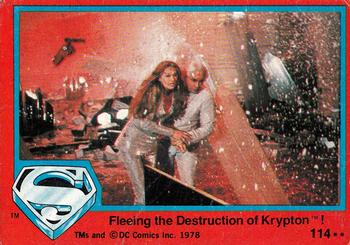 1978 Topps Superman: The Movie #114 Fleeing the Destruction of Krypton! Front