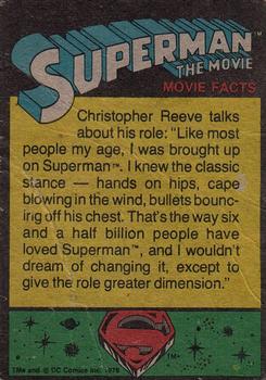 1978 Topps Superman: The Movie #115 Superman In Metropolis Back