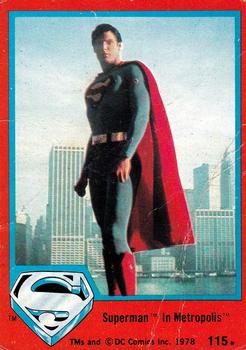 1978 Topps Superman: The Movie #115 Superman In Metropolis Front