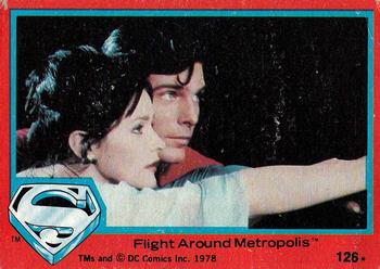 1978 Topps Superman: The Movie #126 Flight Around Metropolis Front