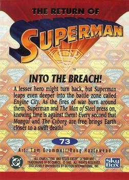 1993 SkyBox The Return of Superman #73 Into the Breach! Back