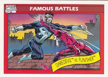 1990 Impel Marvel Universe #110 Daredevil vs. Punisher Front