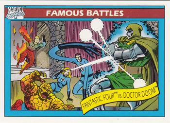 1990 Impel Marvel Universe #90 Fantastic Four vs. Doctor Doom Front