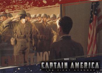 2011 Upper Deck Captain America The First Avenger #7 Continuous rejections by the U.S. Army may dam Front
