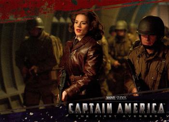 2011 Upper Deck Captain America The First Avenger #83 Knowing that it's do-or-die time, Peggy and he Front