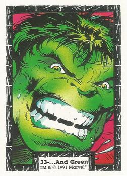 1991 Comic Images The Incredible Hulk #33 ... And Green Front