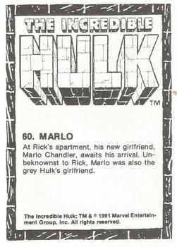 1991 Comic Images The Incredible Hulk #60 Marlo Back