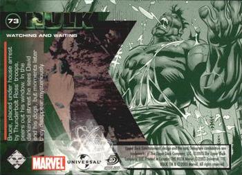 2003 Upper Deck The Hulk Film and Comic #73 Watching and Waiting Back