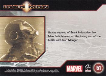 2008 Rittenhouse Iron Man #51 Iron Man Back