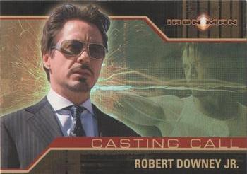 2008 Rittenhouse Iron Man - Casting Call #CC1 Robert Downey Jr. Front