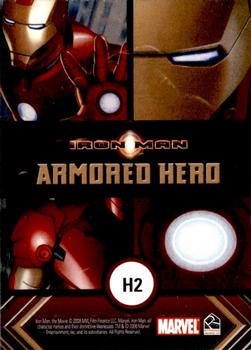 2008 Rittenhouse Iron Man - Armored Hero #H2 (crouching) Back