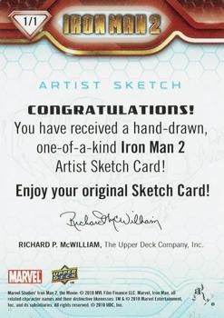 2010 Upper Deck Iron Man 2 - Sketch Cards #NNO Shawn Crystal Back