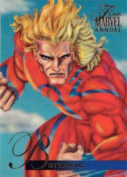 1995 Flair Marvel Annual #33 Britanic Front