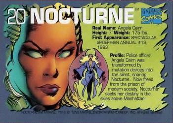 1993 Marvel Comics Annuals #20 Nocturne Back