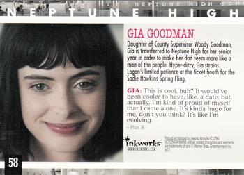 2007 Inkworks Veronica Mars Season 2 #58 Gia Goodman Back