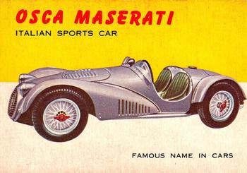 1953-55 Topps World on Wheels (R714-24) #15 Osca Maserati Italian Sports Car Front