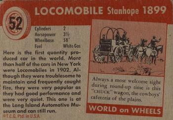 1953-55 Topps World on Wheels (R714-24) #52 1899 Locomobile Stanhope Back
