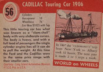 1953-55 Topps World on Wheels (R714-24) #56 1906 Cadillac Touring Car Back