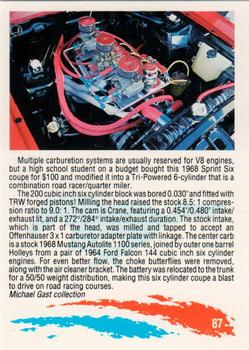 1992 Performance Years Mustang Cards #87 '68 Modified Sprint Six Back