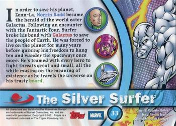 2001 Topps Marvel Legends - Foil #33 The Silver Surfer Back