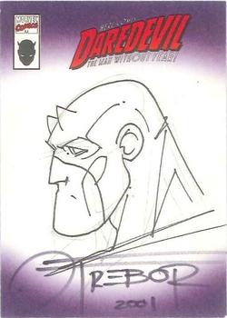 2001 Topps Marvel Legends - Sketches #NNO Daredevil - Roberto Flores Front