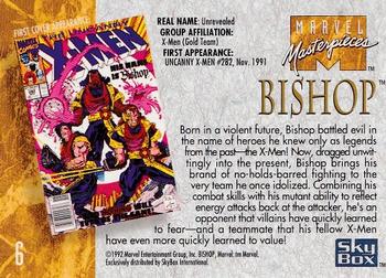1992 SkyBox Marvel Masterpieces #6 Bishop Back