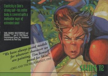 1994 Fleer Marvel Masterpieces Hildebrandt Brothers - Gold Foil Signature #112 Skin Back