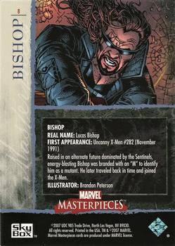 2007 SkyBox Marvel Masterpieces #8 Bishop Back