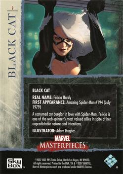2007 SkyBox Marvel Masterpieces #9 Black Cat Back