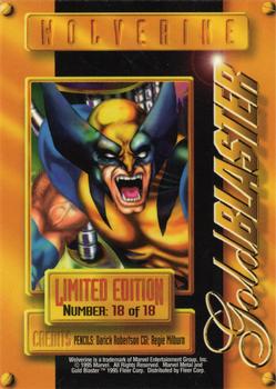 1995 Metal Marvel - Gold Blasters  #18 Wolverine Back