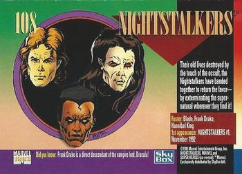 1993 SkyBox Marvel Universe #108 Nightstalkers Back