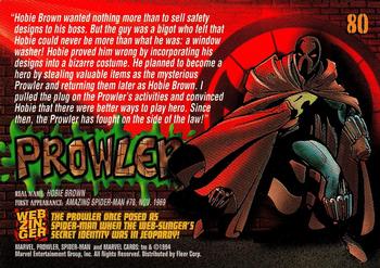 1994 Fleer The Amazing Spider-Man #80 Prowler Back