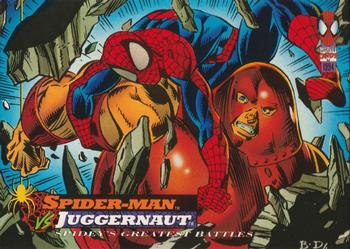 1994 Fleer The Amazing Spider-Man #116 Spider-Man vs. Juggernaut Front