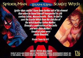 1995 Fleer Ultra Spider-Man #126 Scarlet Witch Back