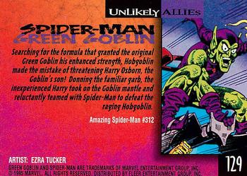 1995 Fleer Ultra Spider-Man #129 Green Goblin Back