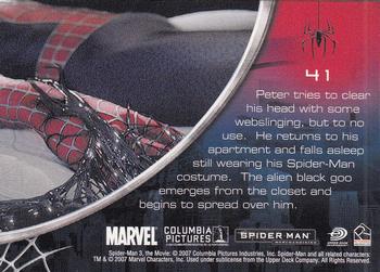 2007 Rittenhouse Spider-Man 3 #41 Peter tries to clear his head with some websl Back