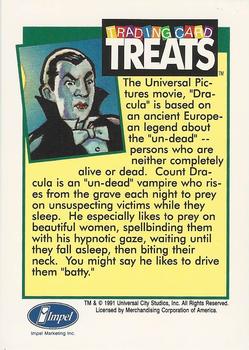 1991 Impel Trading Card Treats #NNO Universal Monsters -- Dracula Back