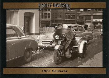 1992-93 Collect-A-Card Harley Davidson #150 1951 Servi-Car Front