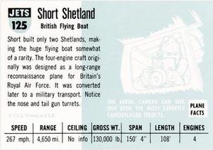 1956 Topps Jets (R707-1) #125 Short Shetland              British flying boat Back