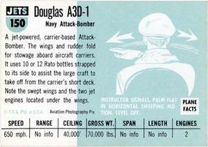 1956 Topps Jets (R707-1) #150 Douglas A3D-1               U.S. heavy attack-bomber Back