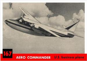 1956 Topps Jets (R707-1) #167 Aero Commander              U.S. business plane Front