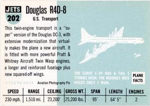 1956 Topps Jets (R707-1) #202 Douglas R4D-8               U.S. transport Back