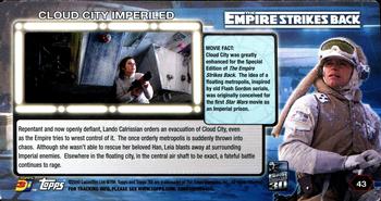 2010 Topps Star Wars: The Empire Strikes Back 3Di #43 Cloud City Imperieled Back