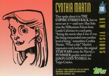 1993 Topps Star Wars Galaxy #109 Cynthia Martin Back