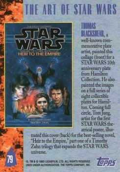 1993 Topps Star Wars Galaxy #79 Thomas Blackshear Back