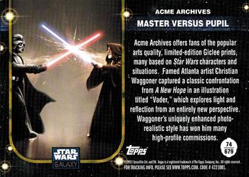 2011 Topps Star Wars Galaxy Series 6 #679 Master Versus Pupil Back
